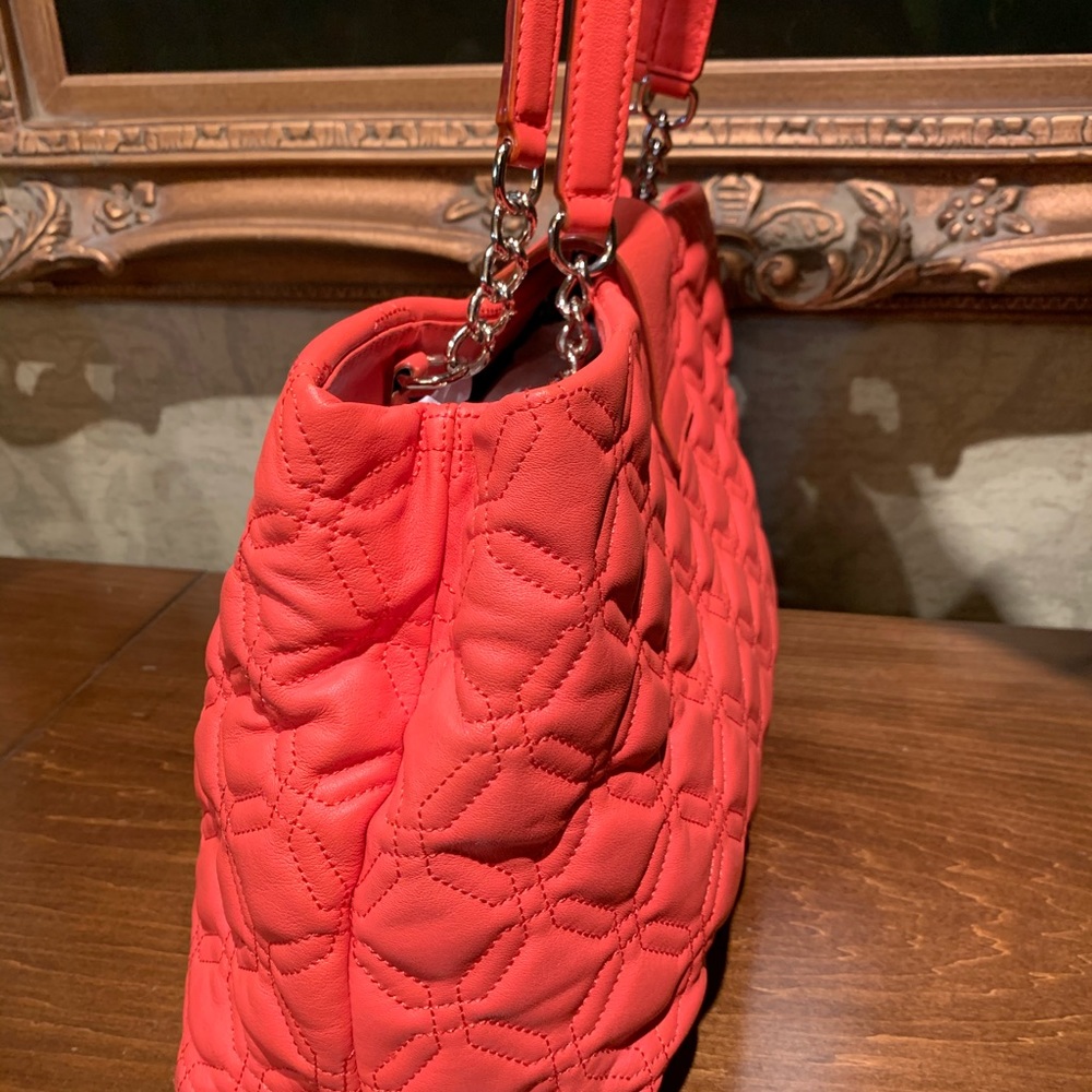 Kate Spade Quilted Aston Court Coral Leather&Chain - Picture 4 of 15